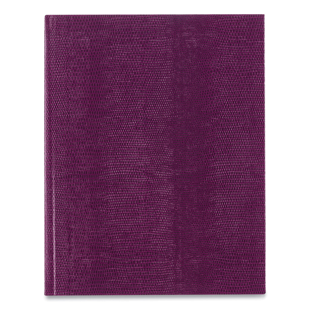 Executive Notebook with Ribbon Bookmark,1 Subject, Medium/College Rule, Grape Cover, (75) 10.75 x 8.5 Sheets