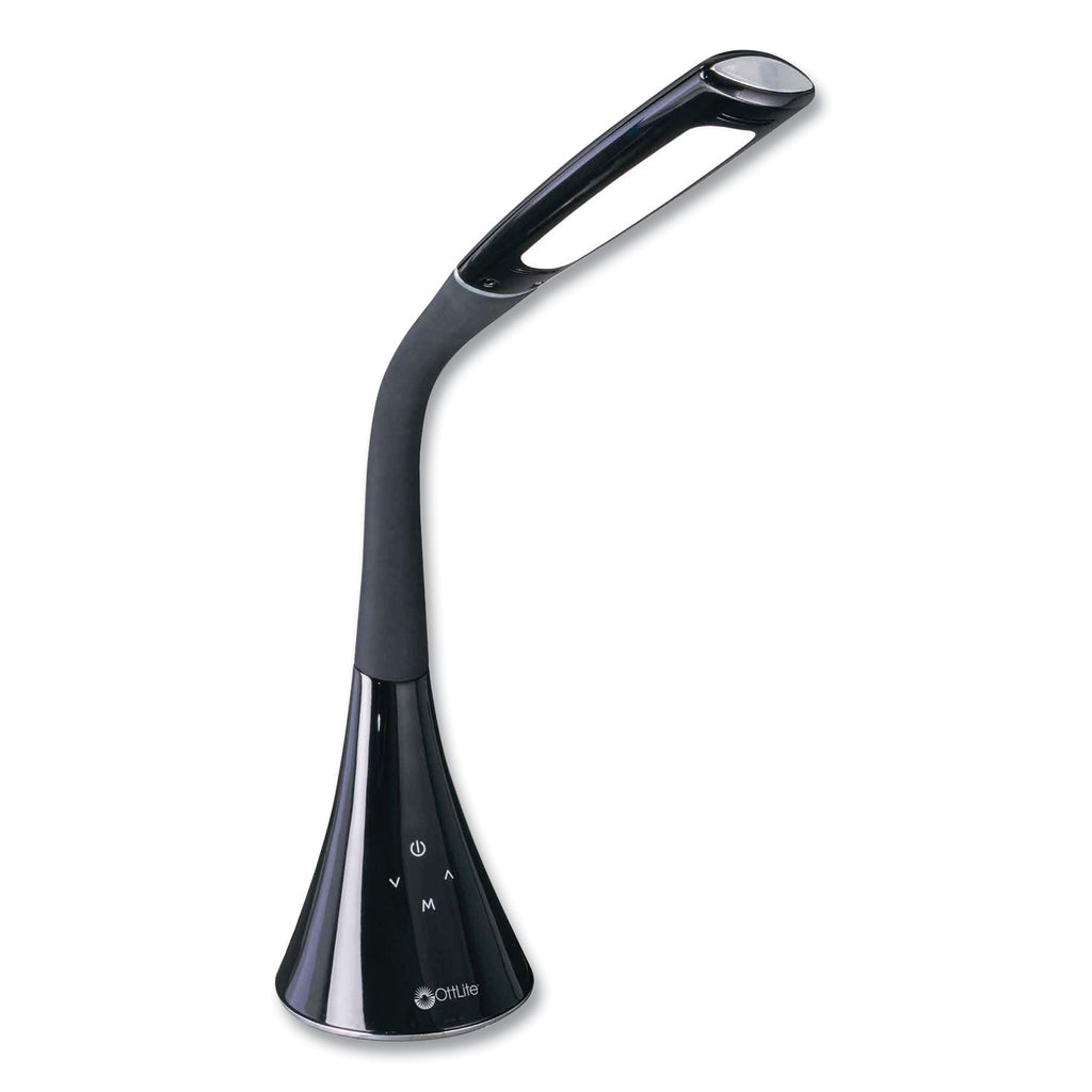 Wellness Series Swerve LED Desk Lamp, 23.25" High, Black, Ships in 4-6 Business Days