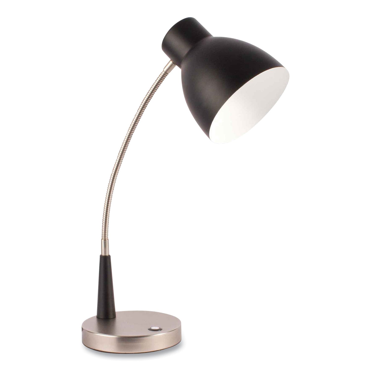 Wellness Series Adjust LED Desk Lamp, 3" to 22" High, Silver/Matte Black, Ships in 4-6 Business Days