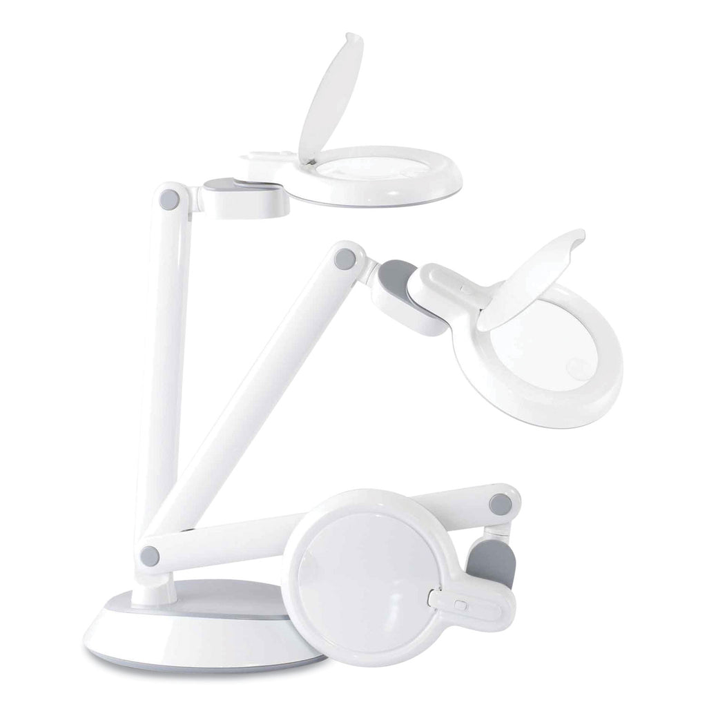 Space-Saving LED Magnifier Desk Lamp, 14" High, White, Ships in 4-6 Business Days - 3