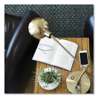 Wellness Series Refine LED Desk Lamp, 27" High, Antiqued Brass, Ships in 4-6 Business Days