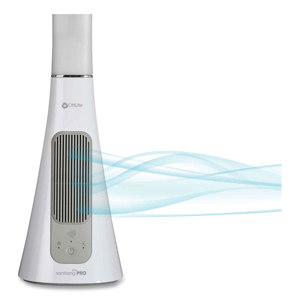 Wellness Series SanitizingPro LED Desk Lamp and UV Air Purifier, 15" to 25" High, White, Ships in 4-6 Business Days