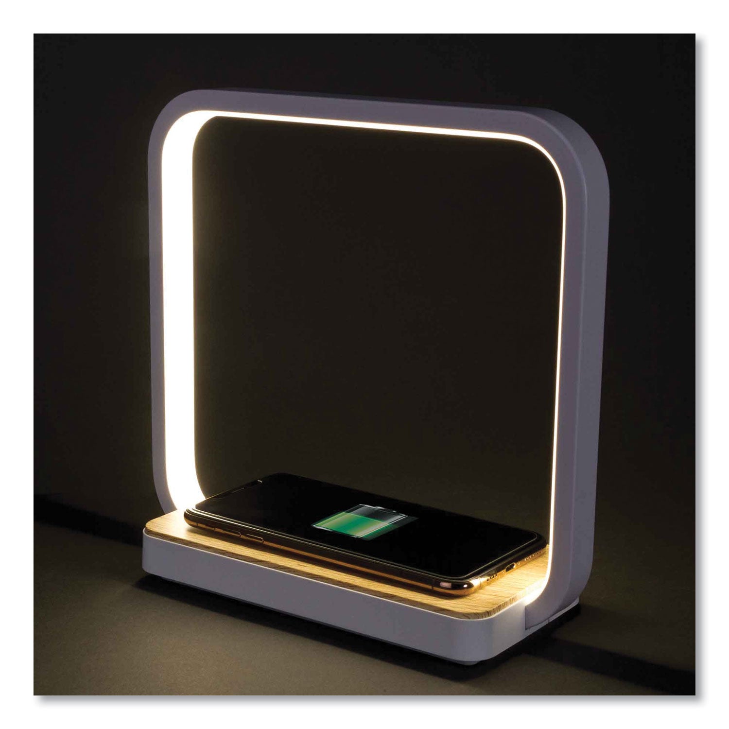 Wireless Charging Station with Night Light, USB, White, Ships in 4-6 Business Days