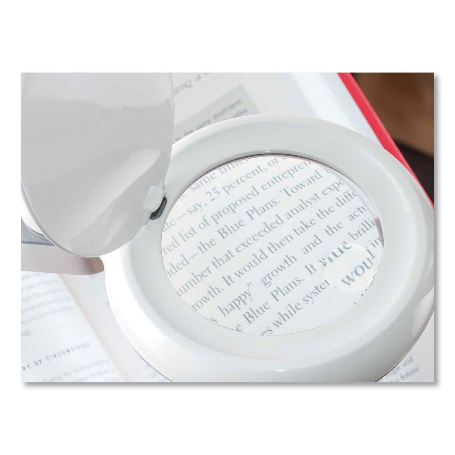 Space-Saving LED Magnifier Desk Lamp, 14" High, White, Ships in 4-6 Business Days