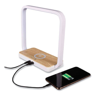 Wireless Charging Station with Night Light, USB, White, Ships in 4-6 Business Days