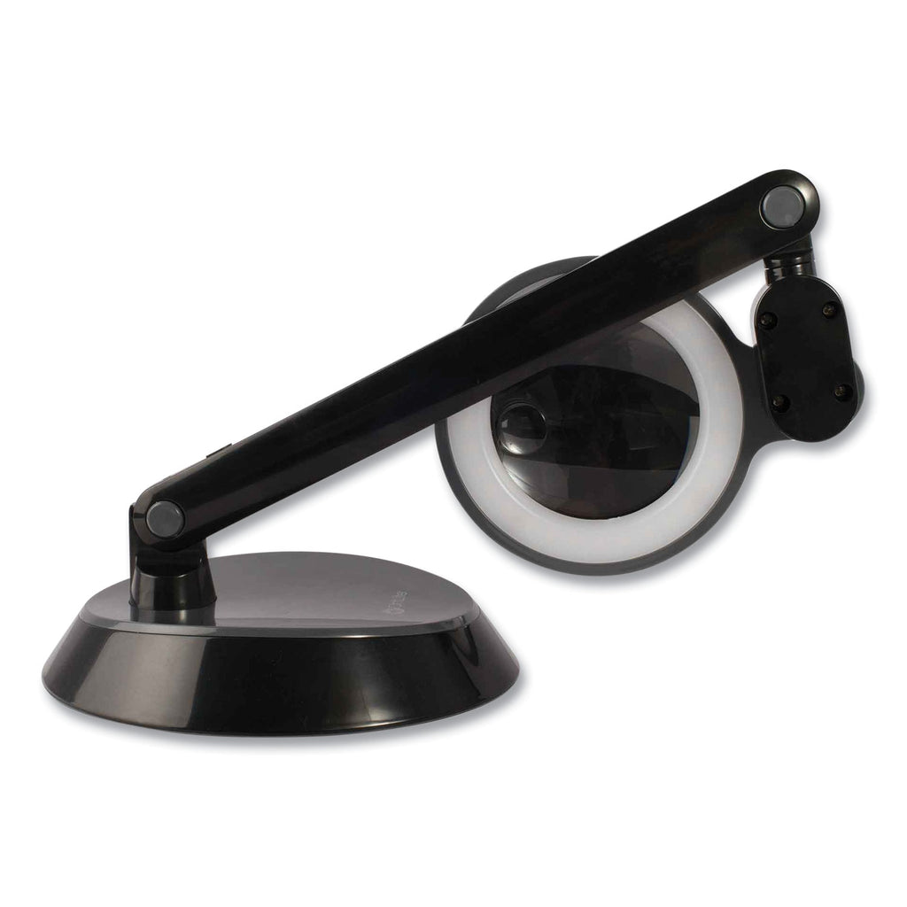 Space-Saving LED Magnifier Desk Lamp, 14" High, Black, Ships in 4-6 Business Days