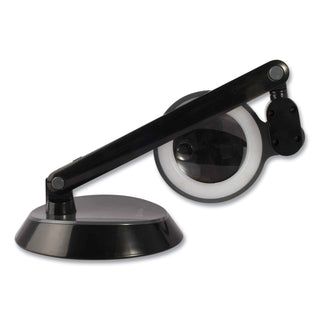Space-Saving LED Magnifier Desk Lamp, 14" High, Black, Ships in 4-6 Business Days
