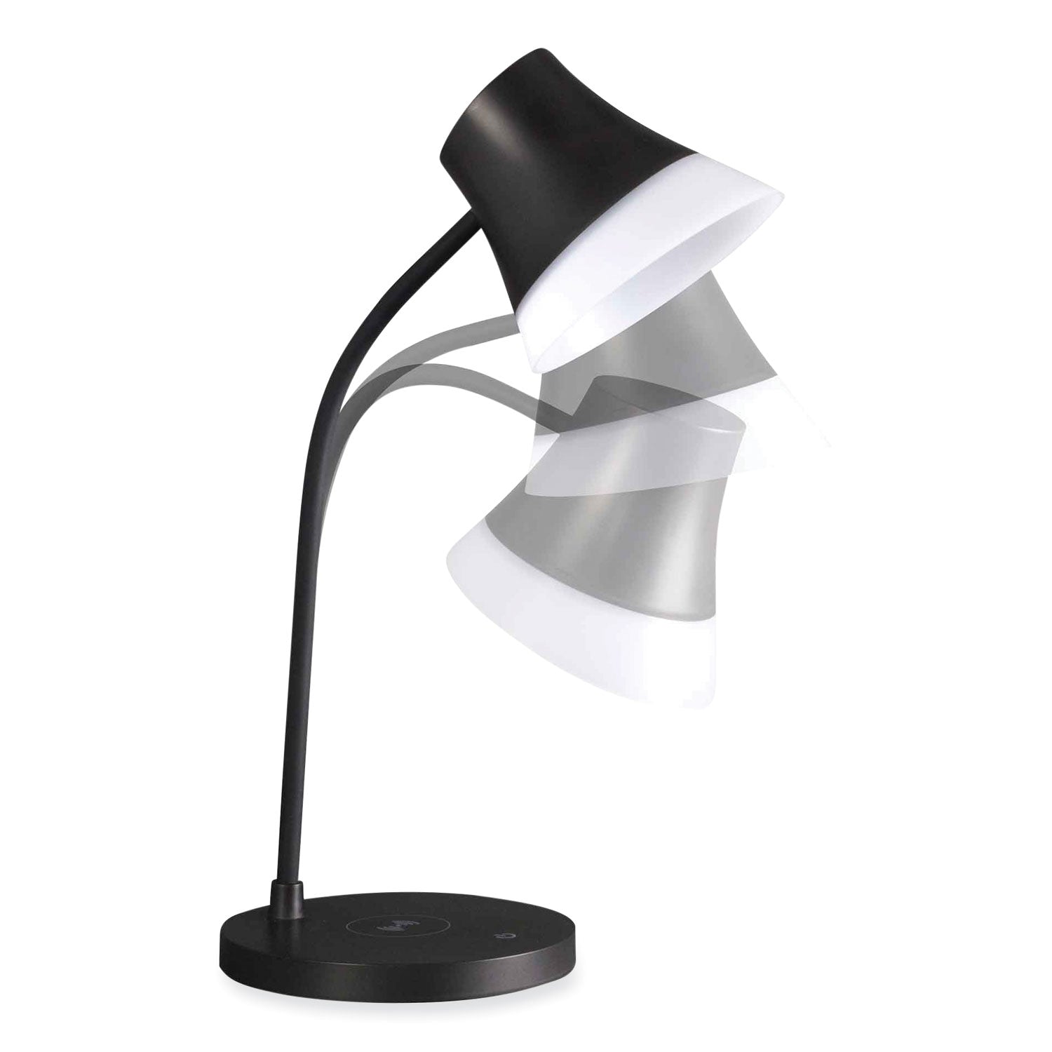 Wellness Series Shine LED Desk Lamp, 12" to 17" High, Black, Ships in 4-6 Business Days