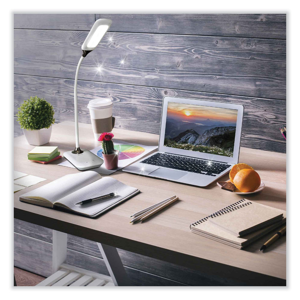 Wellness Series Sanitizing Enhance LED Desk Lamp, 8.5" to 11" High, White, Ships in 4-6 Business Days