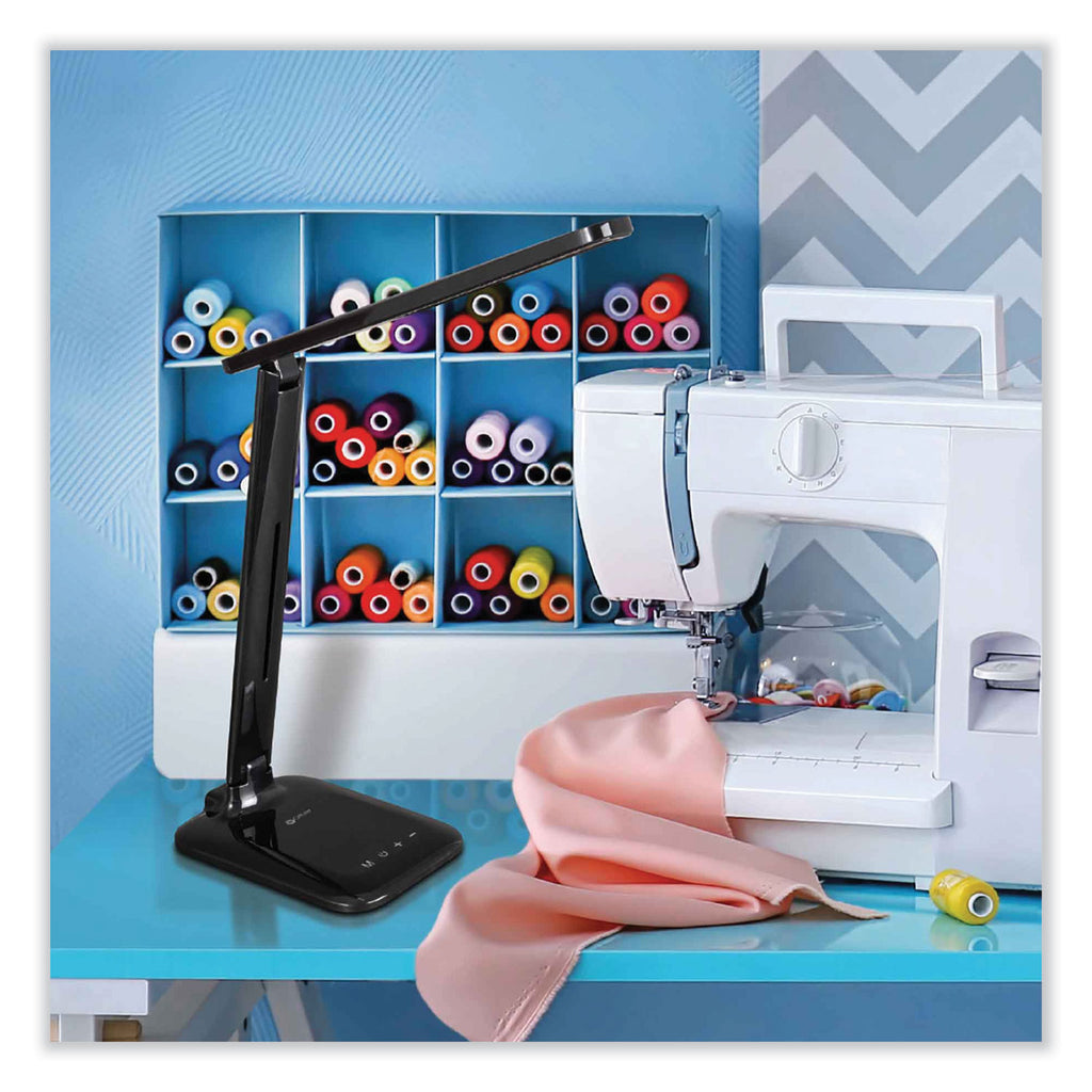 Wellness Series Slimline LED Desk Lamp, 5" to 20.25" High, Black, Ships in 4-6 Business Days
