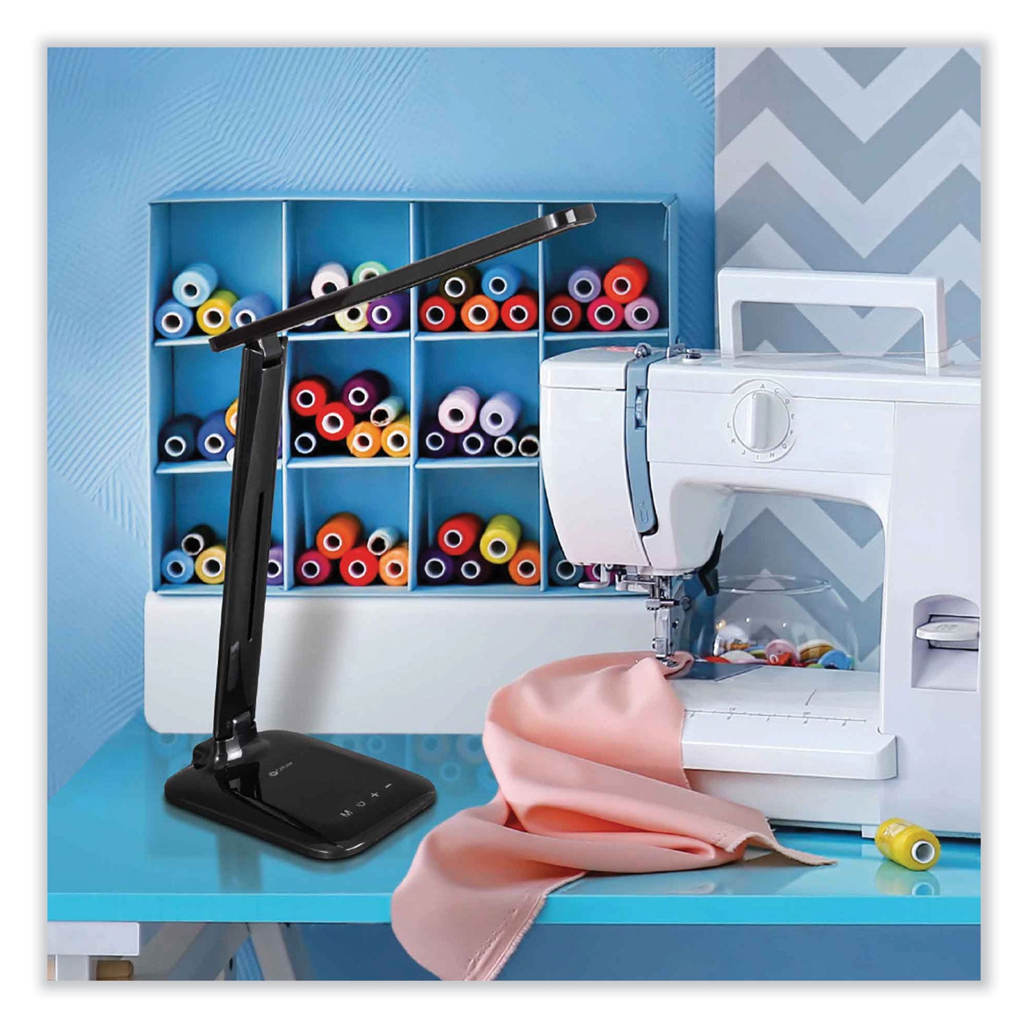 Wellness Series Slimline LED Desk Lamp, 5" to 20.25" High, Black, Ships in 4-6 Business Days