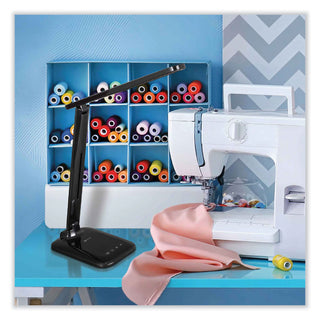 Wellness Series Slimline LED Desk Lamp, 5" to 20.25" High, Black, Ships in 4-6 Business Days