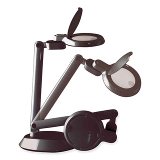 Space-Saving LED Magnifier Desk Lamp, 14" High, Black, Ships in 4-6 Business Days