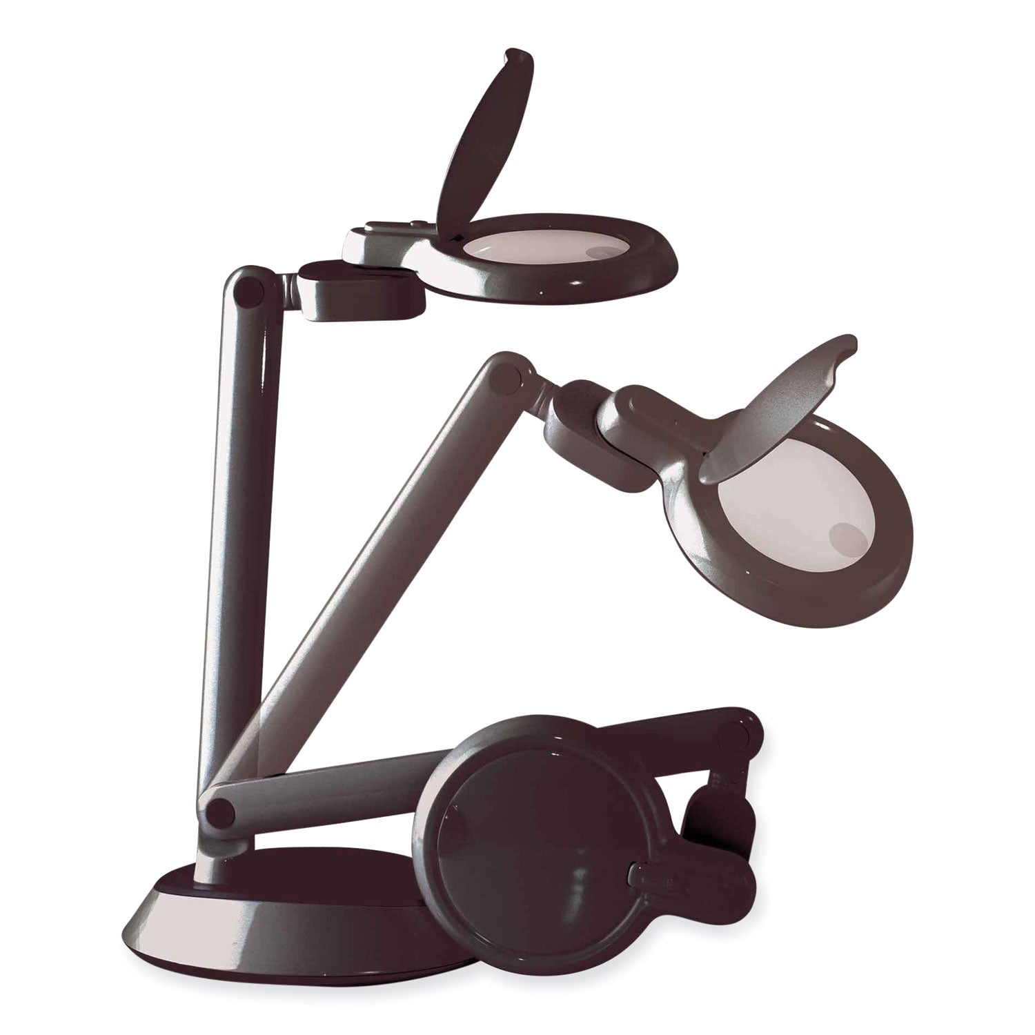 Space-Saving LED Magnifier Desk Lamp, 14" High, Black, Ships in 4-6 Business Days