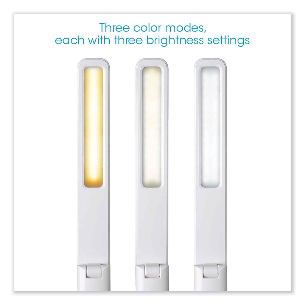 Wellness Series Slimline LED Desk Lamp, 5" to 20.25" High, White, Ships in 4-6 Business Days