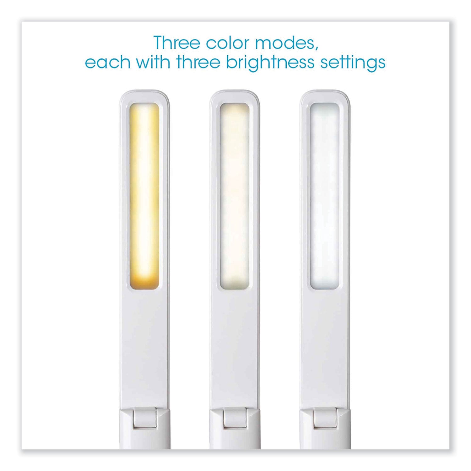 Wellness Series Slimline LED Desk Lamp, 5" to 20.25" High, White, Ships in 4-6 Business Days