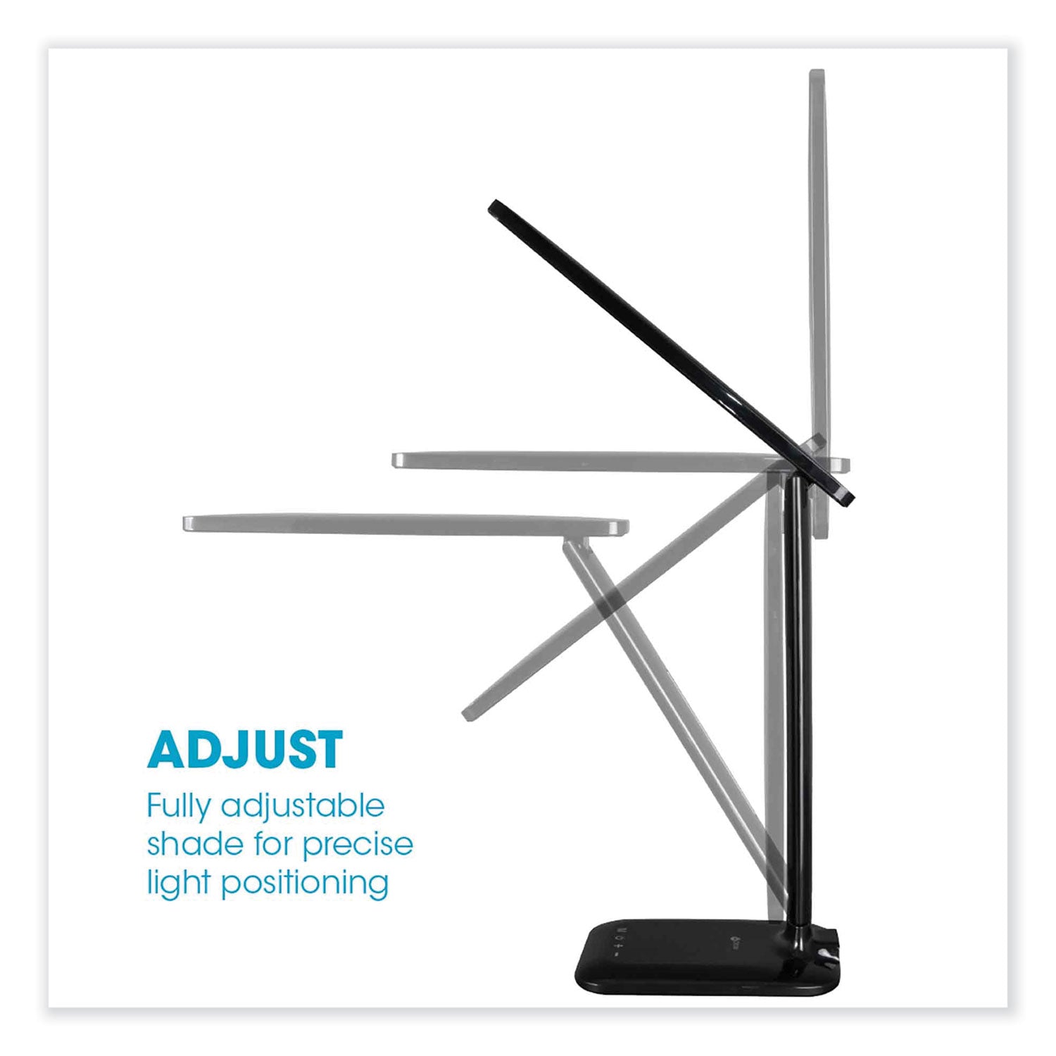Wellness Series Slimline LED Desk Lamp, 5" to 20.25" High, Black, Ships in 4-6 Business Days