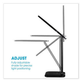 Wellness Series Slimline LED Desk Lamp, 5" to 20.25" High, Black, Ships in 4-6 Business Days