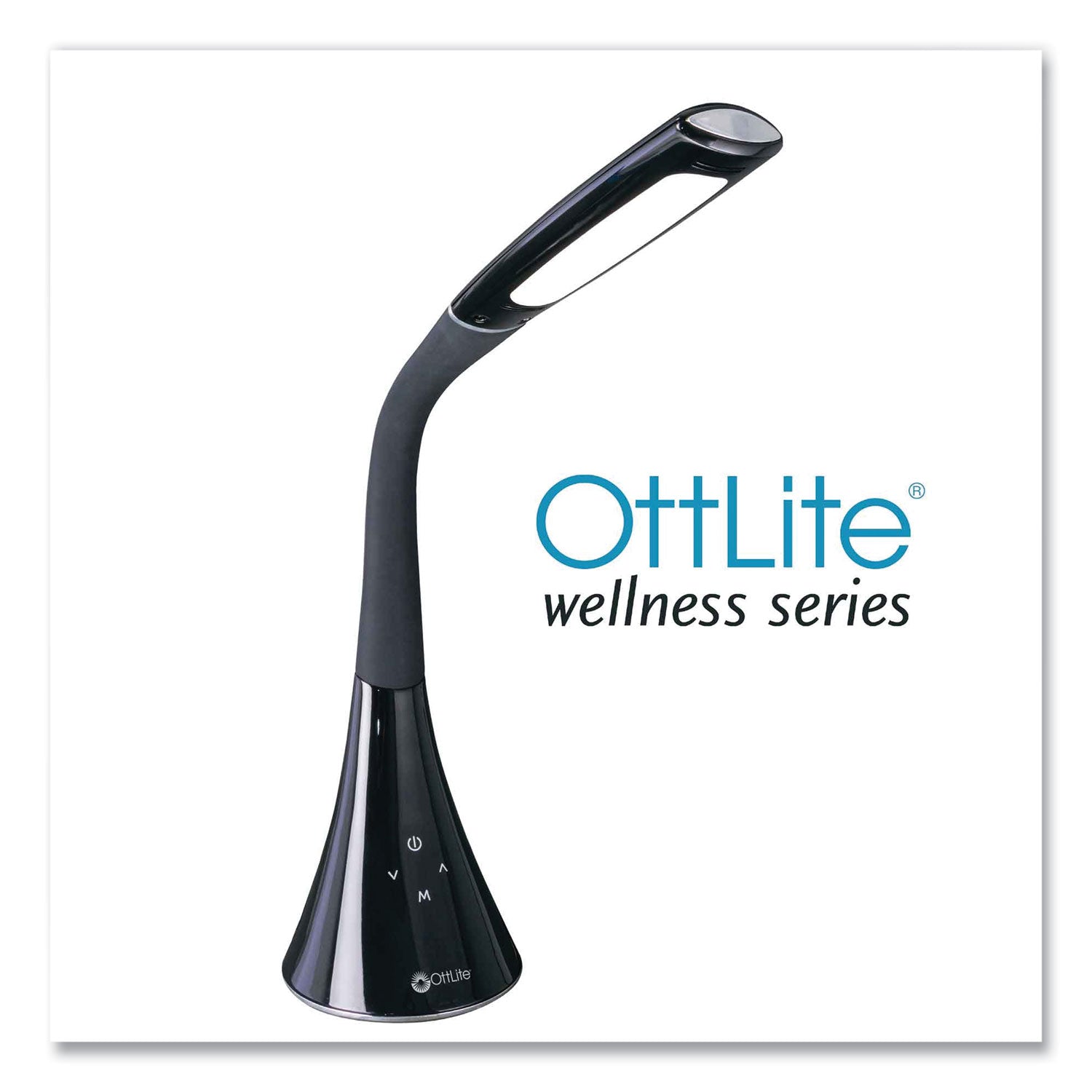 Wellness Series Swerve LED Desk Lamp, 23.25" High, Black, Ships in 4-6 Business Days