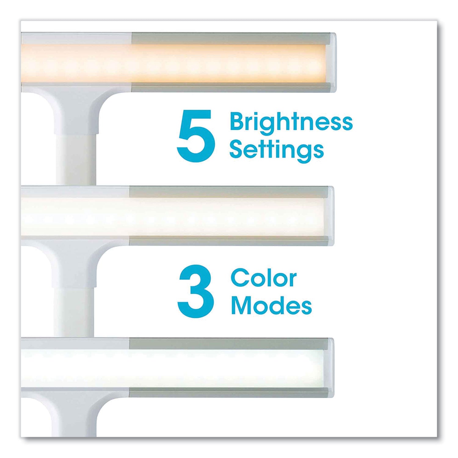 OttLite Perform LED Desk Lamp, 24-3/4"H, White - 24.8" Height - 4.1" Width - 1LED Bulb - White - Adjustable Brightness, Flexible Neck, Adjustable Height, Adjustable Arm, Glare-free Light, Dimmable, Energy Saving - ABS - Desk Mountable, Table Top, Arm