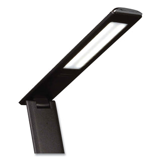 Wellness Series Rise LED Desk Lamp with Digital Display, 12" to 19" High, Black, Ships in 4-6 Business Days