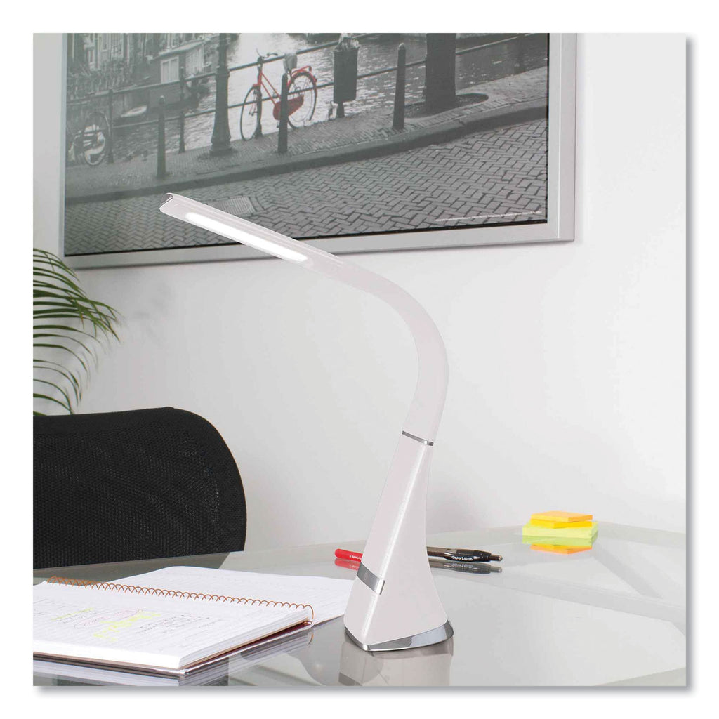Wellness Series Recharge LED Desk Lamp, 10.75" to 18.75" High, White, Ships in 4-6 Business Days