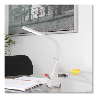 Wellness Series Recharge LED Desk Lamp, 10.75" to 18.75" High, White, Ships in 4-6 Business Days