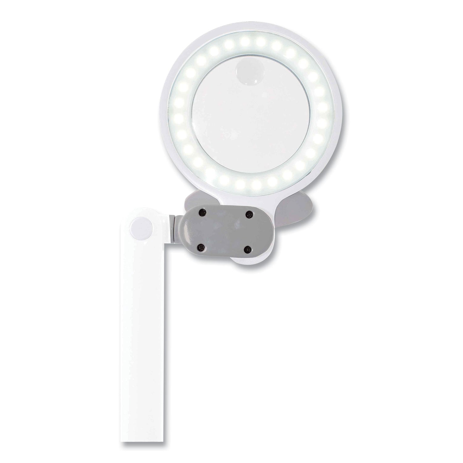 Space-Saving LED Magnifier Desk Lamp, 14" High, White, Ships in 4-6 Business Days