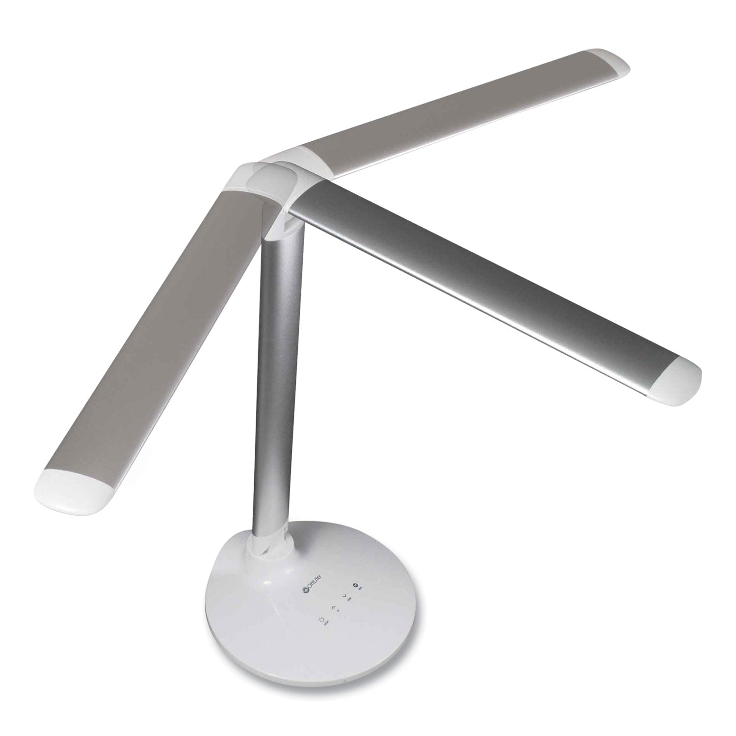 Wellness Series Command LED Desk Lamp with Voice Assistant, 17.75" to 29" High, Silver, Ships in 4-6 Business Days