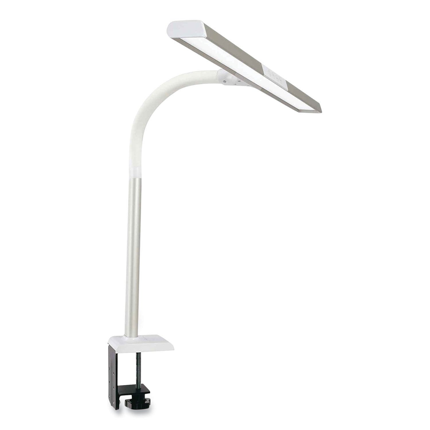OttLite Perform LED Desk Lamp, 24-3/4"H, White - 24.8" Height - 4.1" Width - 1LED Bulb - White - Adjustable Brightness, Flexible Neck, Adjustable Height, Adjustable Arm, Glare-free Light, Dimmable, Energy Saving - ABS - Desk Mountable, Table Top, Arm