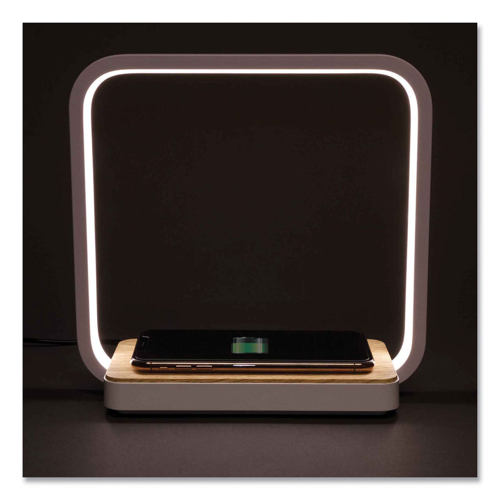 Wireless Charging Station with Night Light, USB, White, Ships in 4-6 Business Days