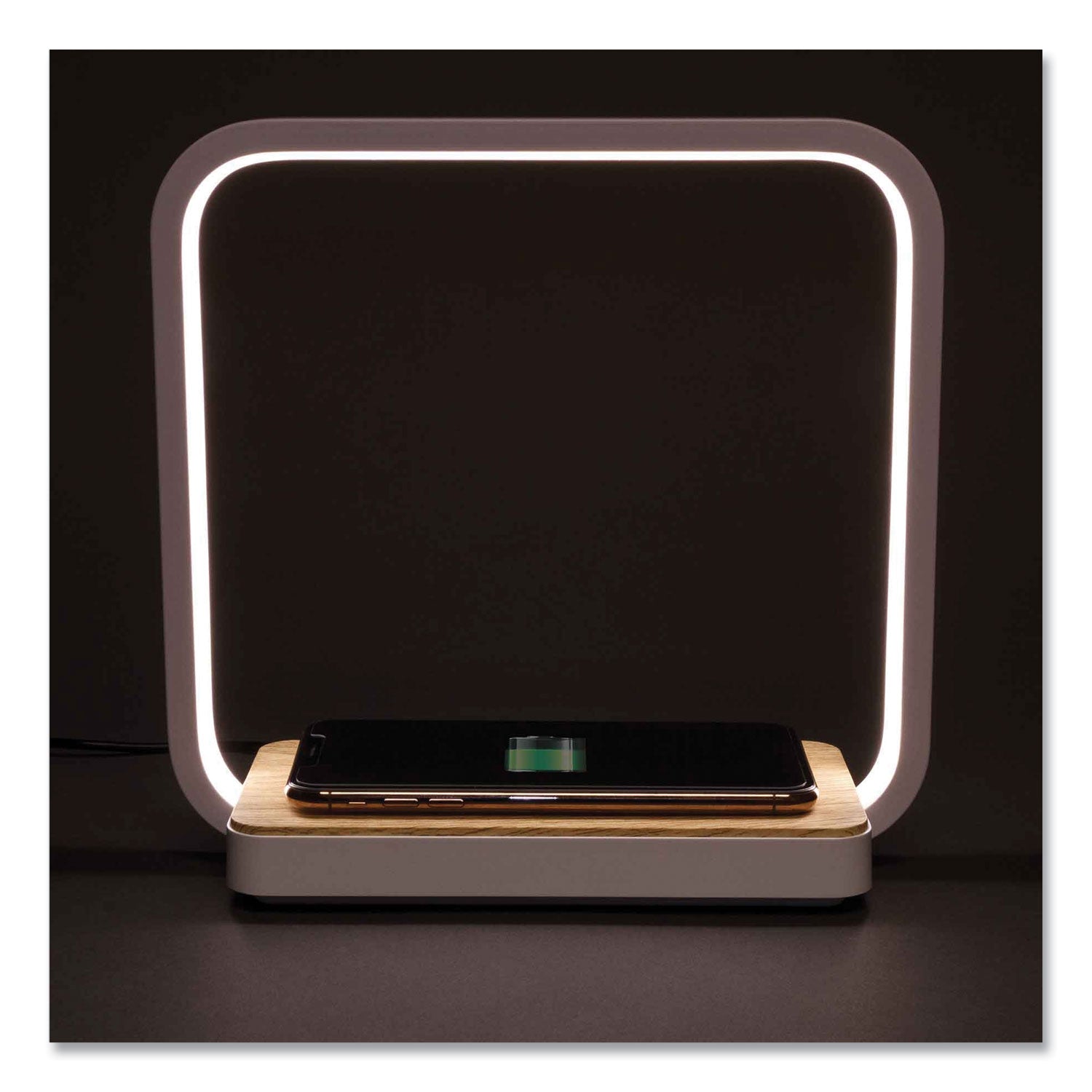 Wireless Charging Station with Night Light, USB, White, Ships in 4-6 Business Days