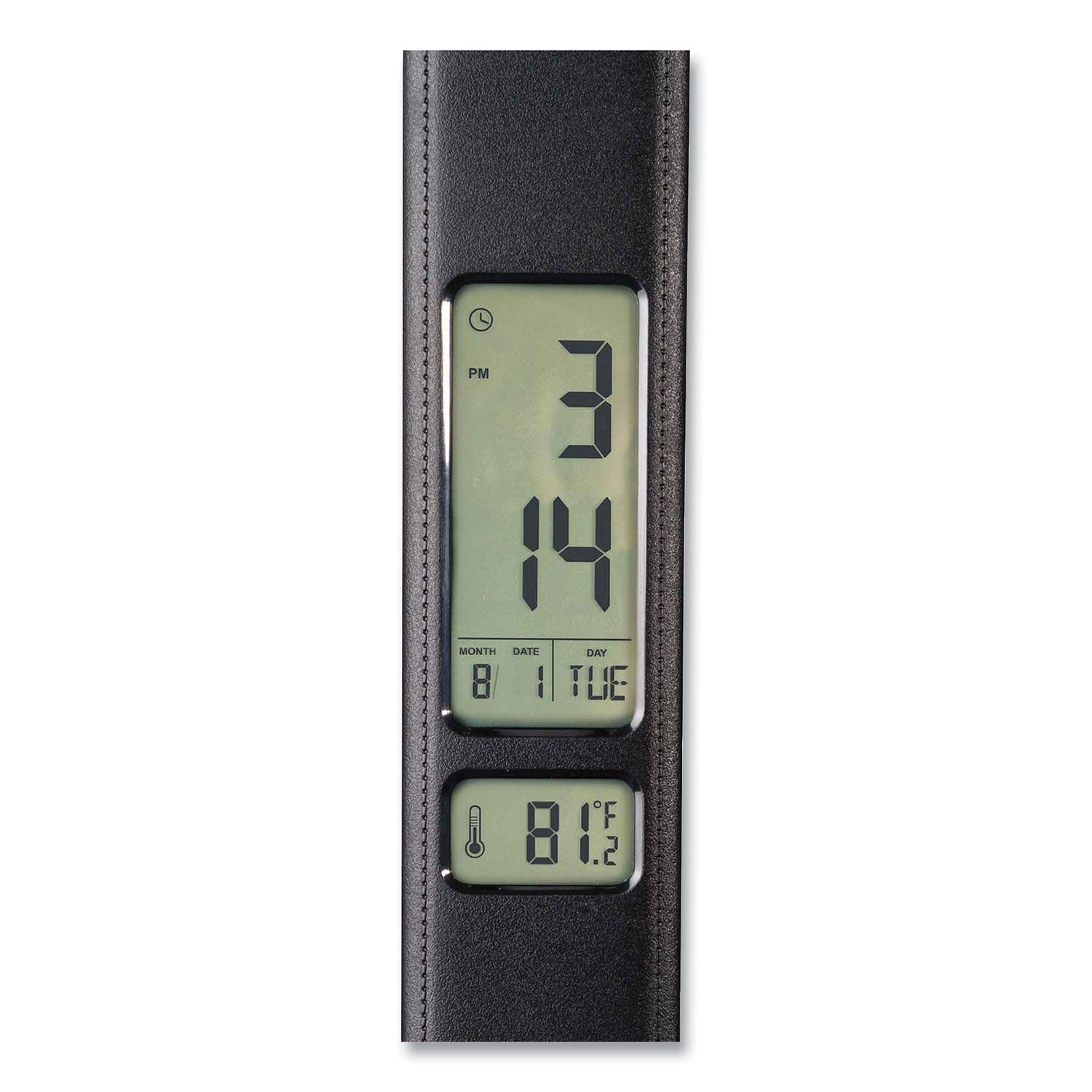 Wellness Series Rise LED Desk Lamp with Digital Display, 12" to 19" High, Black, Ships in 4-6 Business Days