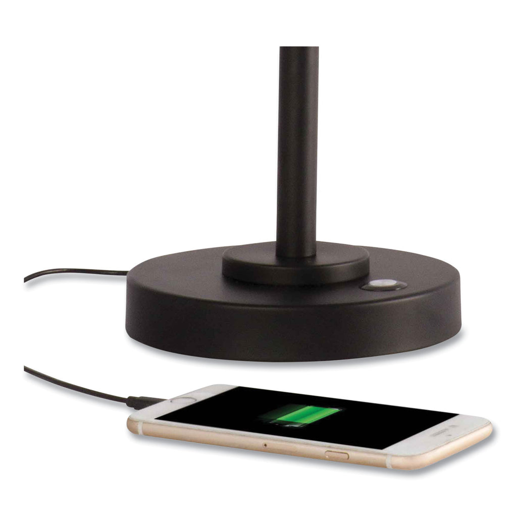 Wellness Series Balance LED Desk Lamp, 4" to 18" High, Black, Ships in 4-6 Business Days