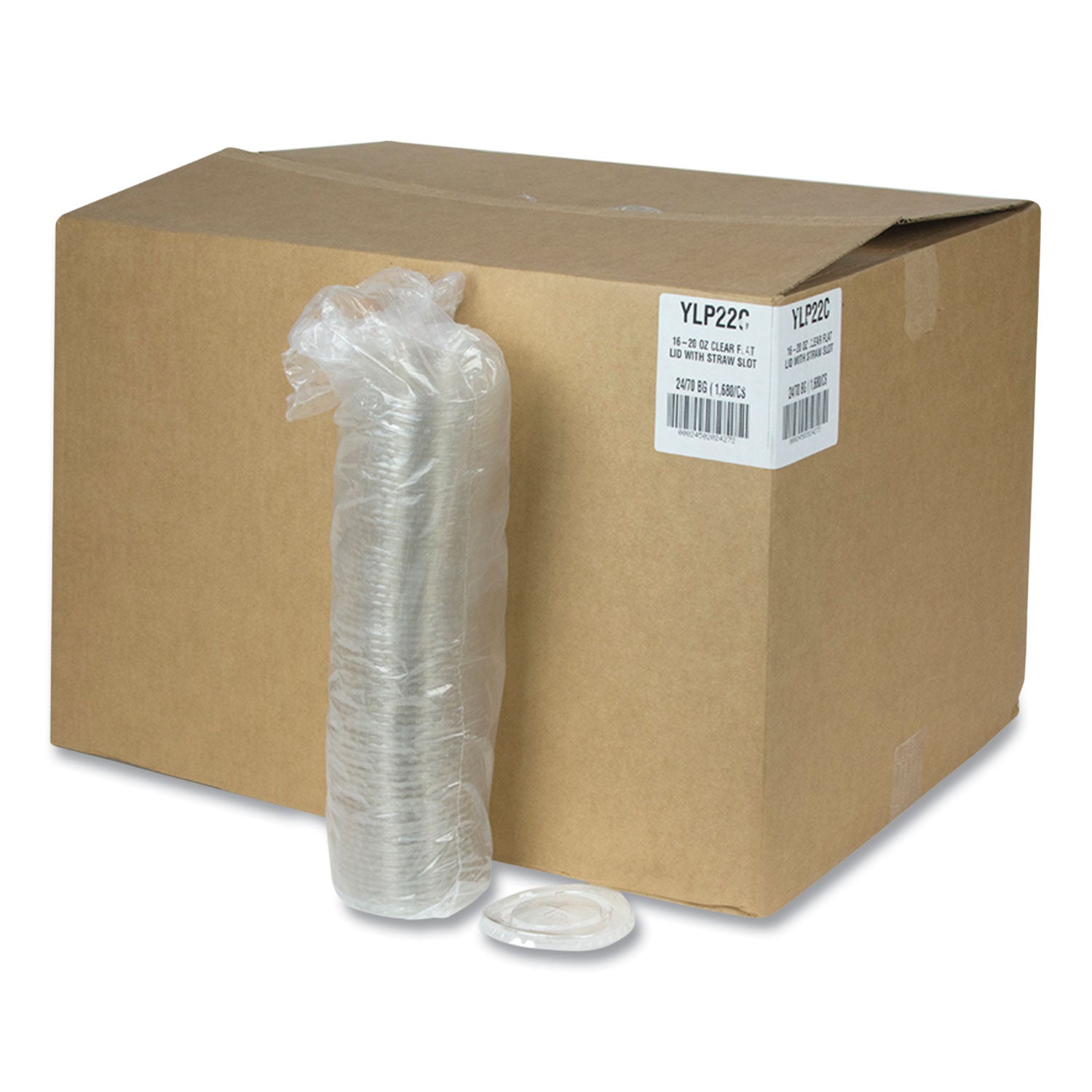 Cold Cup Lids, 12 oz/14 oz/16 oz/20 oz, Clear, 1,680/Carton