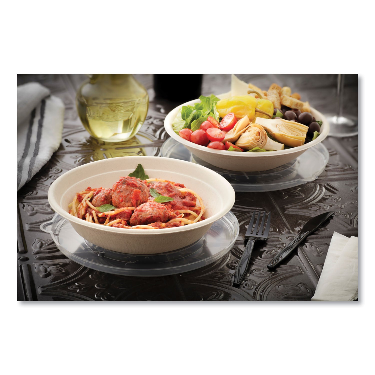 EarthChoice Fiber-Blend Bagasse Dinnerware, 32 oz, Natural, 400/Carton