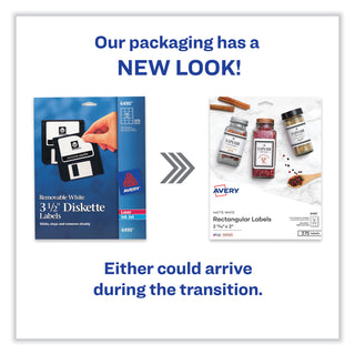 Laser/Inkjet 3.5" Diskette Labels, White, 375/Pack - 