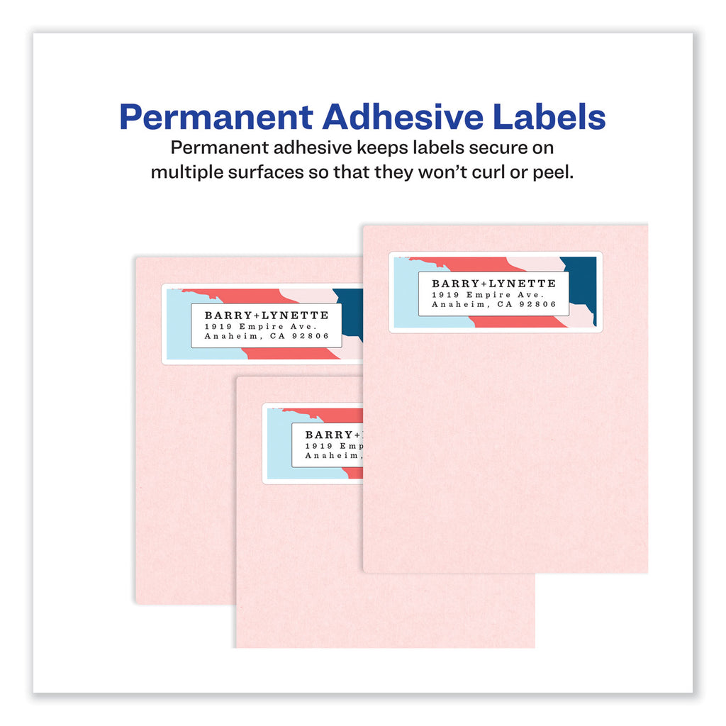 Vibrant Inkjet Color-Print Labels w/ Sure Feed, 1.5" dia, White, 400/PK