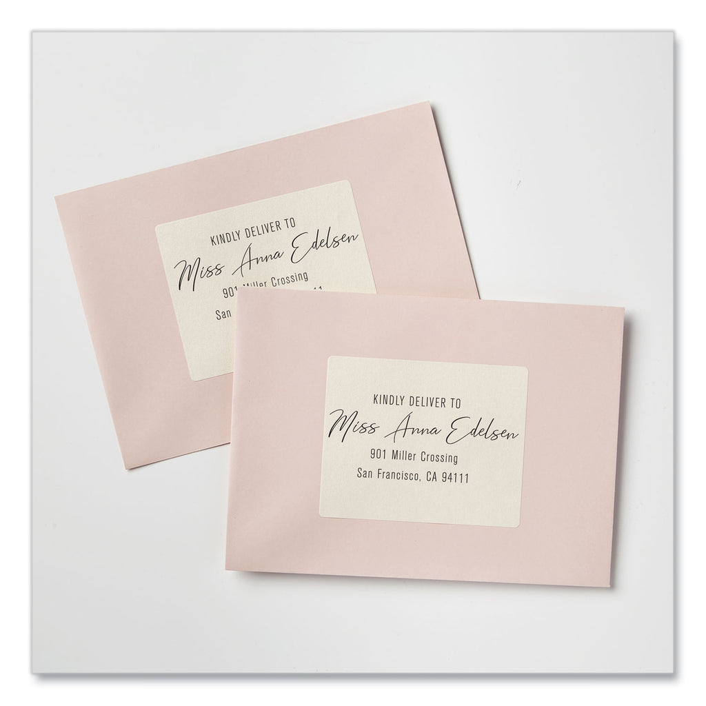 Rectangle Labels, Inkjet/Laser Printers, 3 x 3.75, Pearl Ivory, 6/Sheet, 8 Sheets/Box