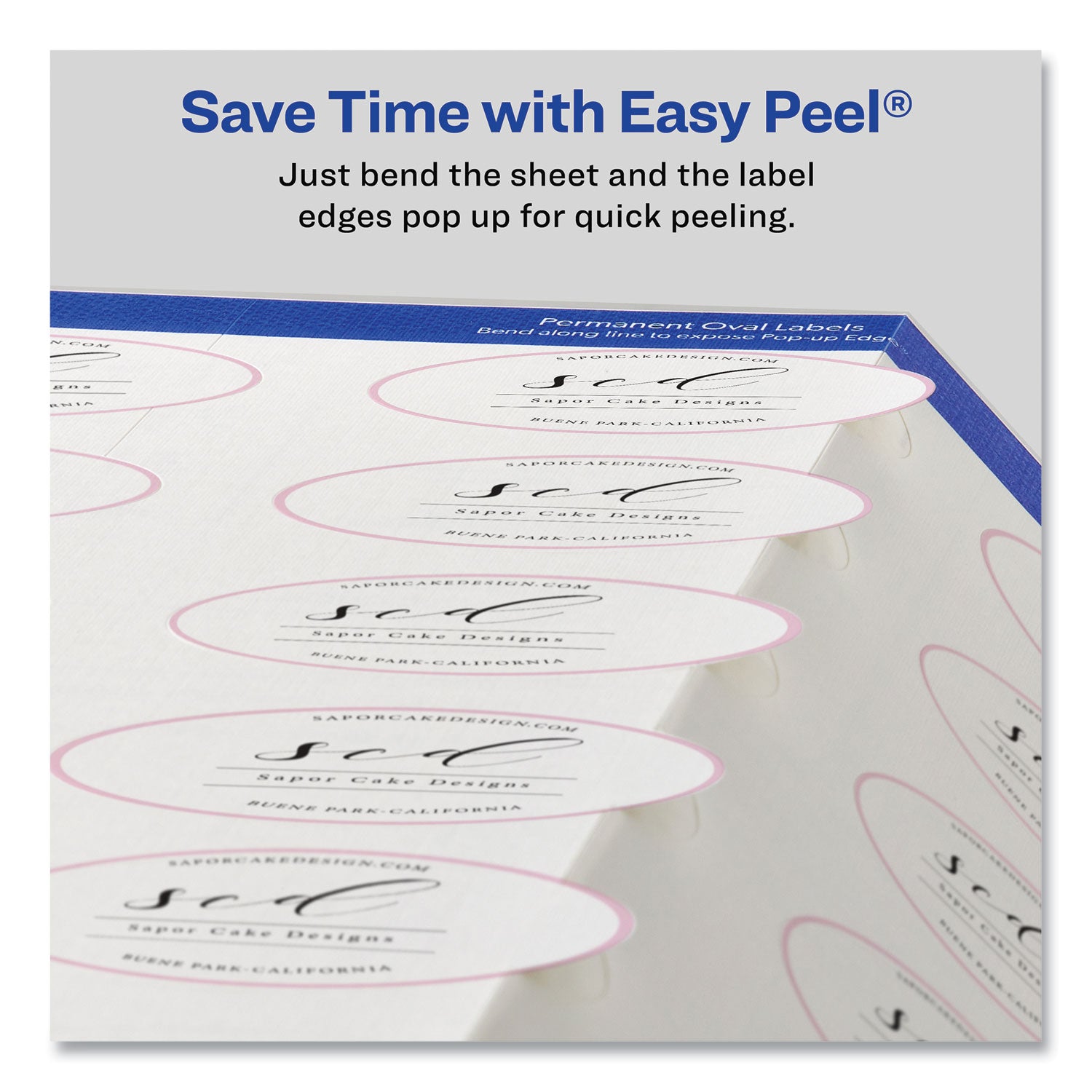 Oval Print-to-the-Edge Labels, 2 x 3.33, White, 8/Sheet, 10 Sheets/Pack - 