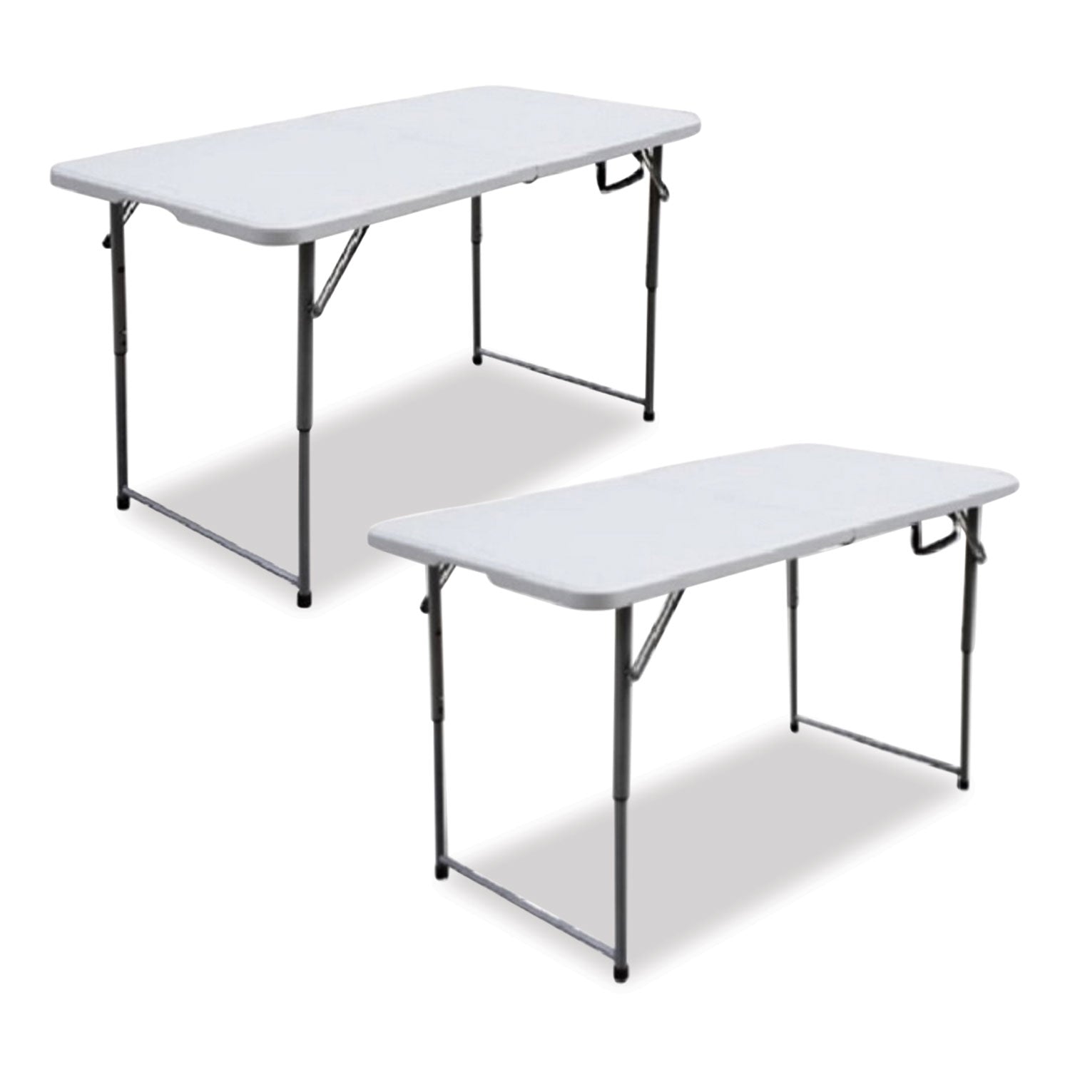 bifold-resin-folding-table-rectangular-48-x-236-x-291-white-granite-top-gray-base-legs-2-pack_ice61243 - 1