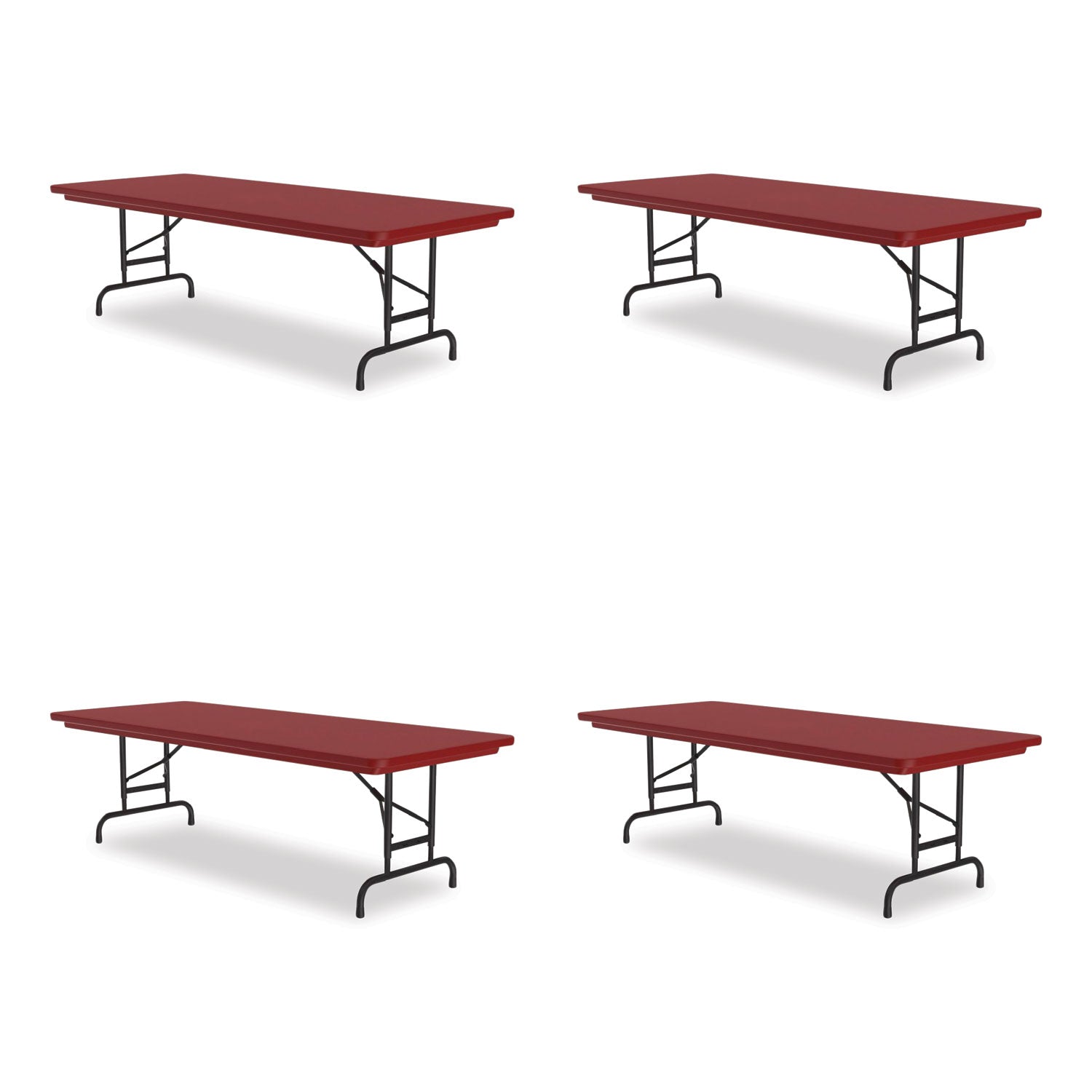 adjustable-folding-tables-rectangular-72-x-30-x-22-to-32-red-top-black-base-4-pallet-ships-in-4-6-business-days_crlra3072254p - 1