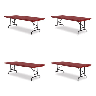 adjustable-folding-tables-rectangular-72-x-30-x-22-to-32-red-top-black-base-4-pallet-ships-in-4-6-business-days_crlra3072254p - 1