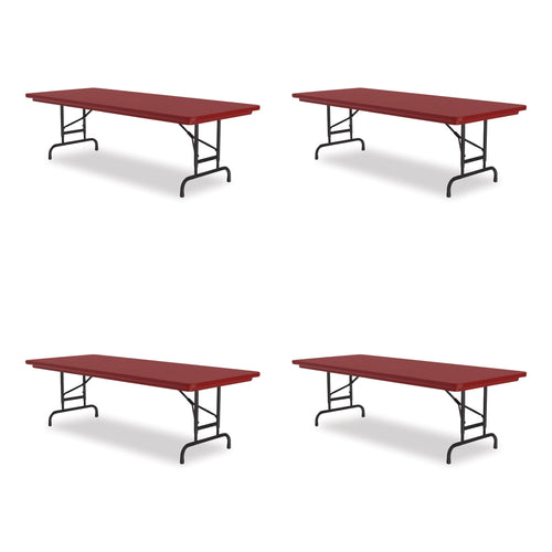 adjustable-folding-tables-rectangular-72-x-30-x-22-to-32-red-top-black-base-4-pallet-ships-in-4-6-business-days_crlra3072254p - 1