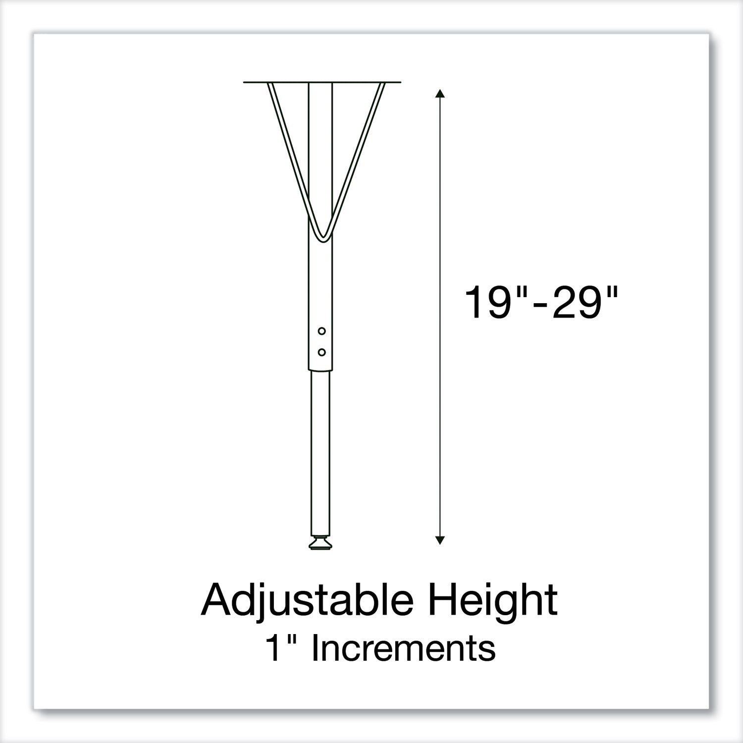 Height Adjustable Activity Table, Round, 60" x 19" to 29", Gray Granite Top, Black Legs, 4/Pallet, Ships in 4-6 Business Days
