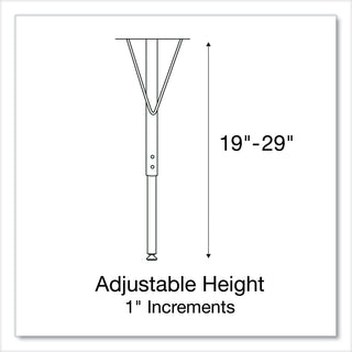 Height Adjustable Activity Table, Round, 60" x 19" to 29", Gray Granite Top, Black Legs, 4/Pallet, Ships in 4-6 Business Days