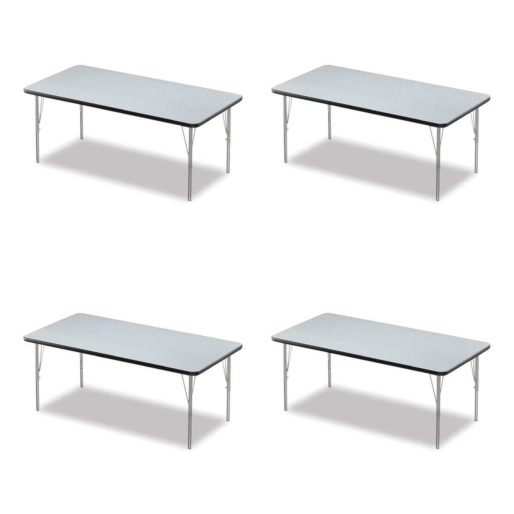 Adjustable Activity Table, Rectangular, 60" x 30" x 19" to 29", Granite Top, Black Legs, 4/Pallet, Ships in 4-6 Business Days
