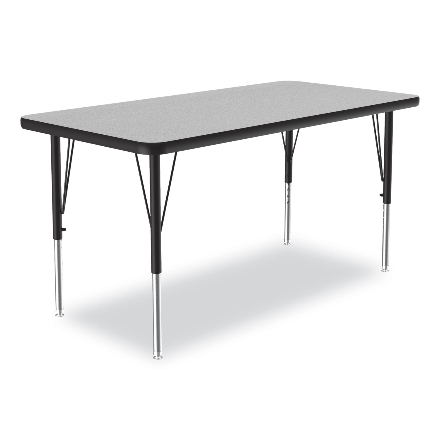 adjustable-activity-table-rectangular-48-x-24-x-19-to-29-granite-top-black-legs-4-pallet-ships-in-4-6-business-days_crl2448tf1595k4 - 2