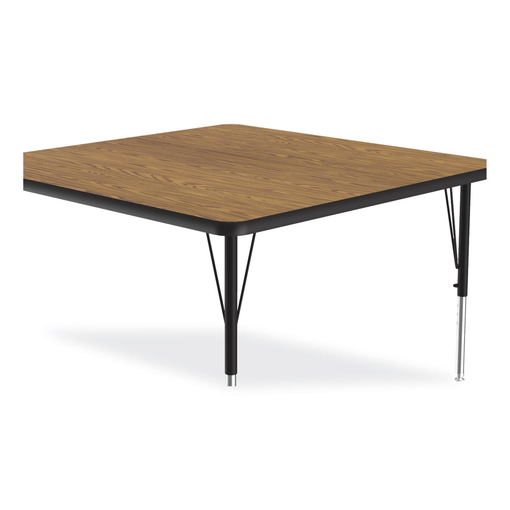 adjustable-activity-tables-square-48-x-48-x-19-to-29-medium-oak-top-black-legs-4-pallet-ships-in-4-6-business-days_crl4848tf0695k4 - 6