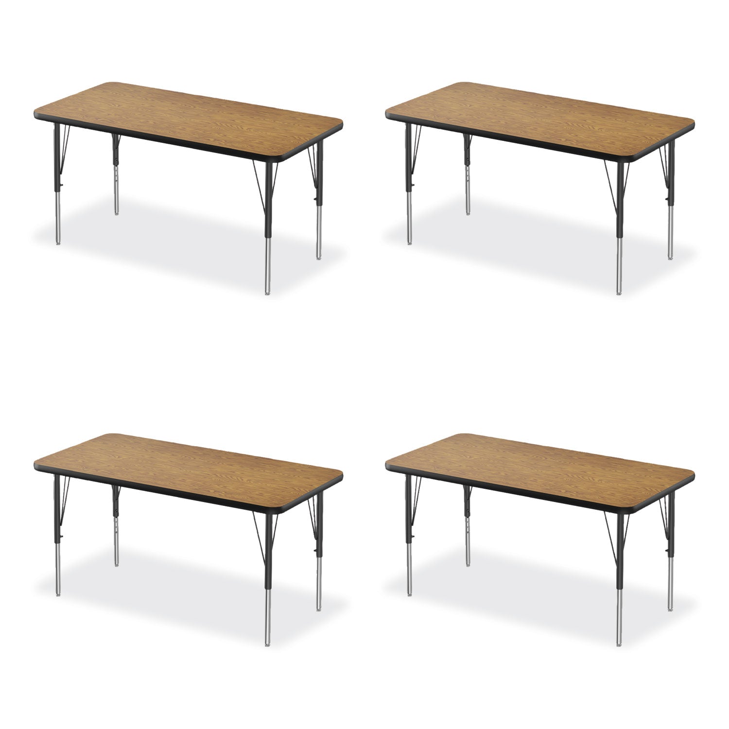 adjustable-activity-table-rectangular-48-x-24-x-19-to-29-med-oak-top-black-legs-4-pallet-ships-in-4-6-business-days_crl2448tf0695k4 - 1